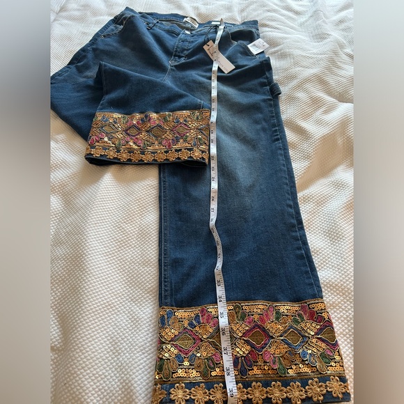 fabulous boho chic  jeans.Size 12 new with tag - Picture 14 of 16